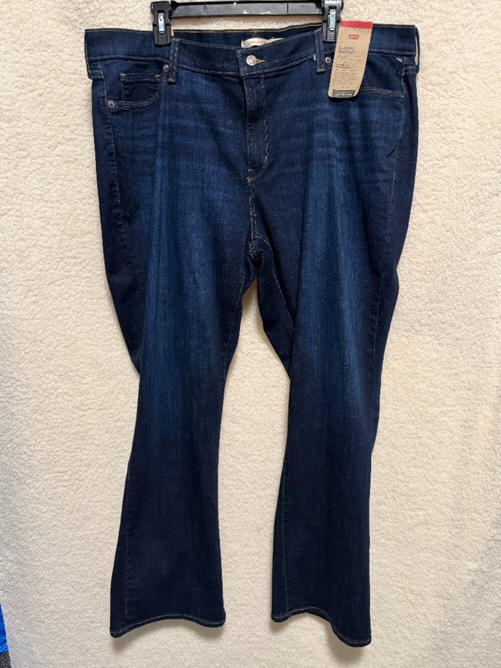 LEVI'S Women's Classic Bootcut Stretchy Denim Dark Wash Jeans Size 24W NEW NWT